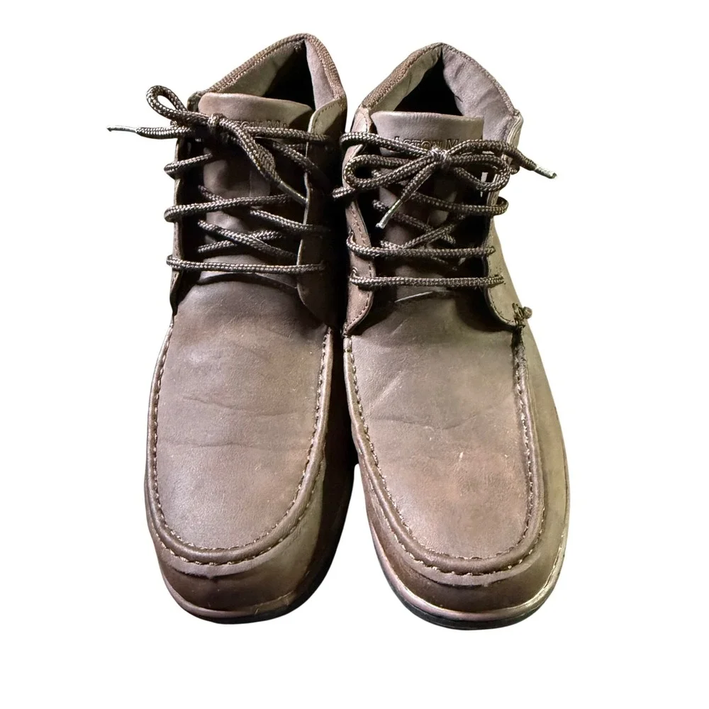 Aston‎ Marc Mens HERTEL 01 Brown Lace Up Ankle Boots Synthetic Upper Size 10